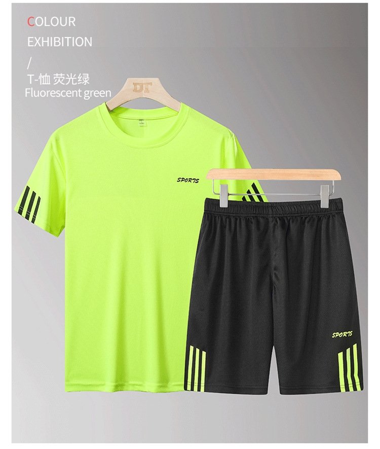 Летний спортивный костюм с короткими штанами и футболкой оптом из Китая