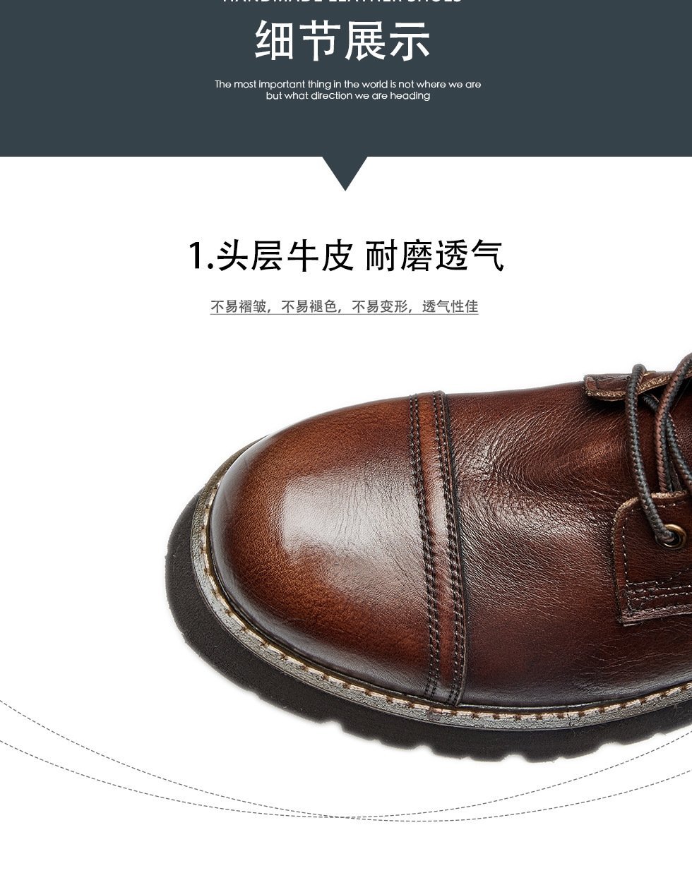 Мужские ботинки Martin 8111 из натуральной кожи оптом