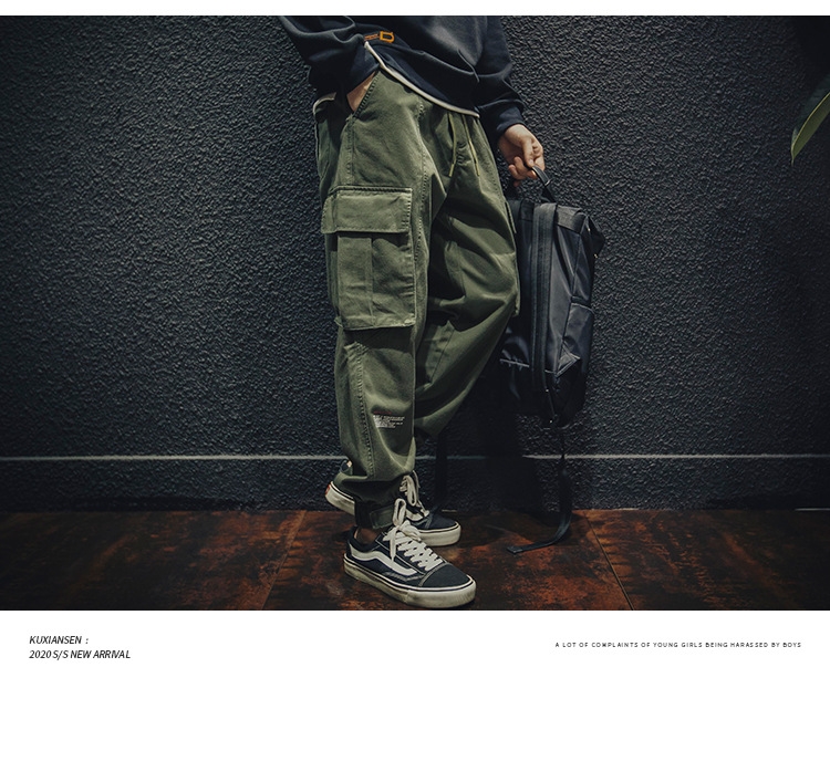 Весенние хлопковые брюки мужские оптом из Китая