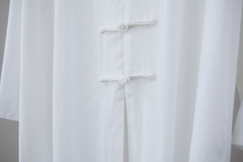 Мужская рубашка в китайском стиле из хлопка и льна оптом из Китая