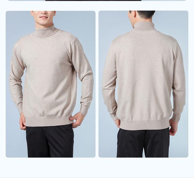 Мужской свитер с высоким воротником на осень и зиму оптом из Китая
