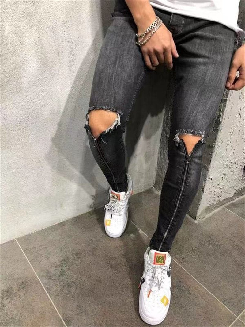 Мужские джинсы с узкими брючинами оптом из Китая