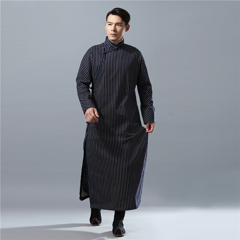 Мужской халат в стиле китайской династии Тан с воротником стойкой оптом из Китая