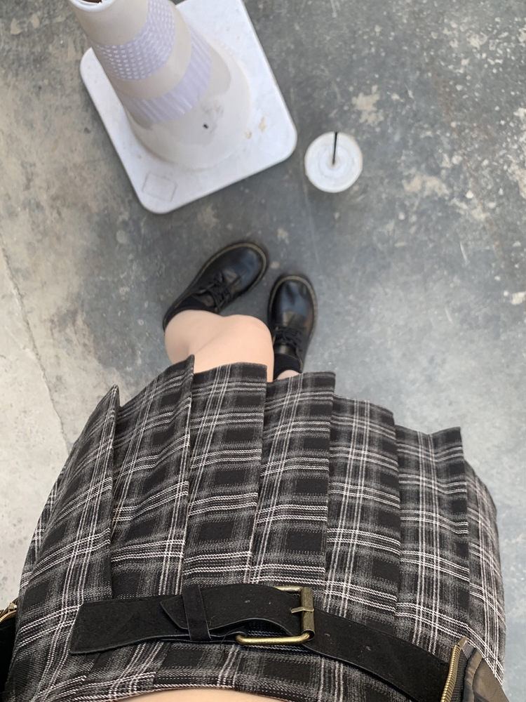 Весенняя женская клетчатая мини-юбка в американском ретро стиле оптом из Китая