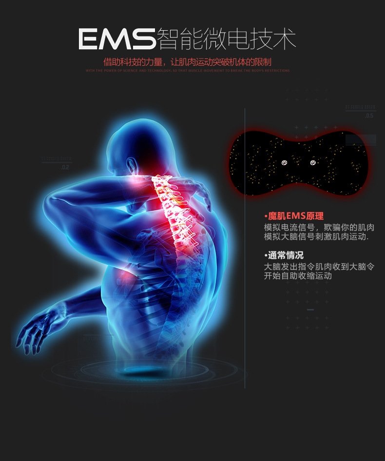 Умный мини-массажер для шеи с EMS и пультом управления оптом из Китая