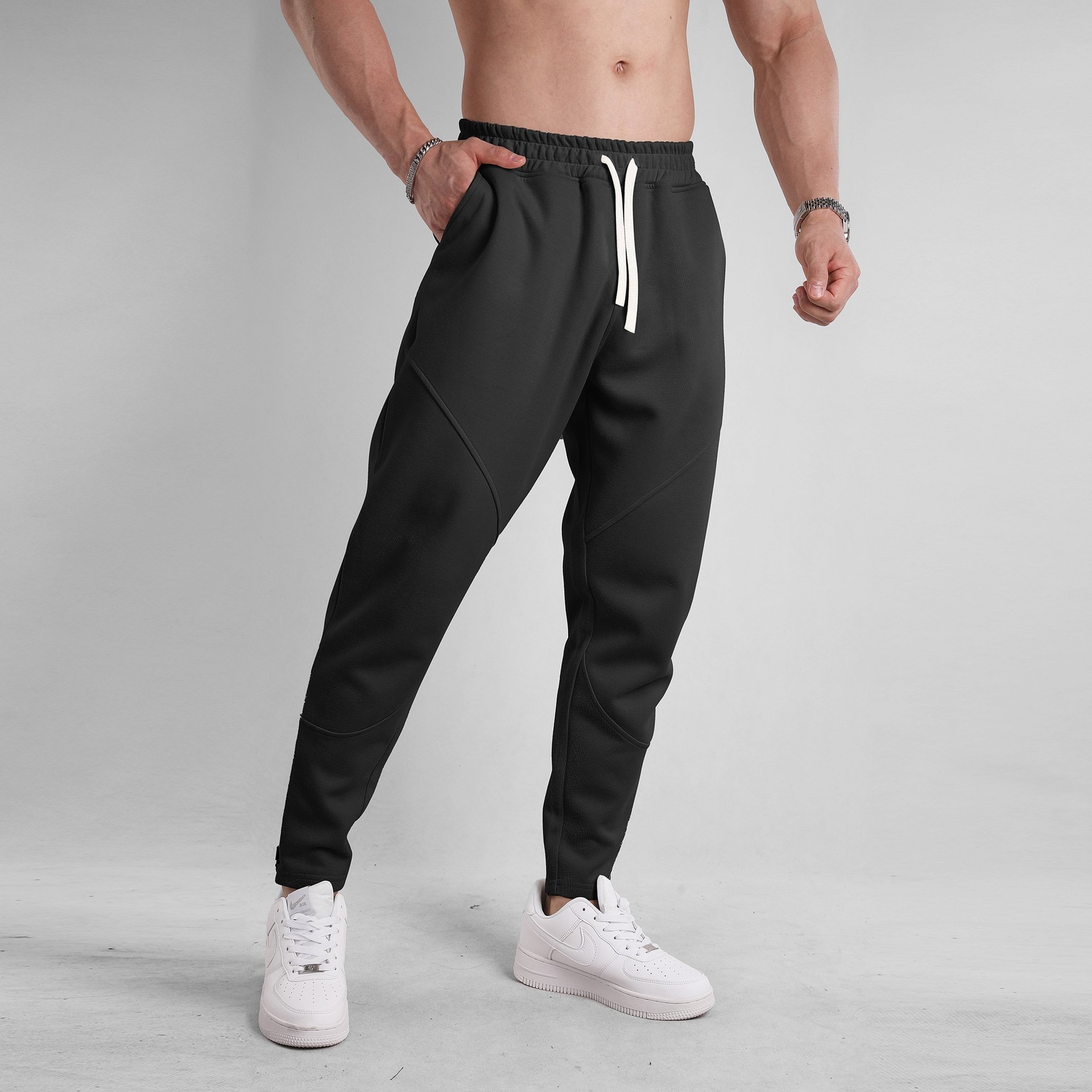 Мужские спортивные брюки с завышенной талией оптом из Китая