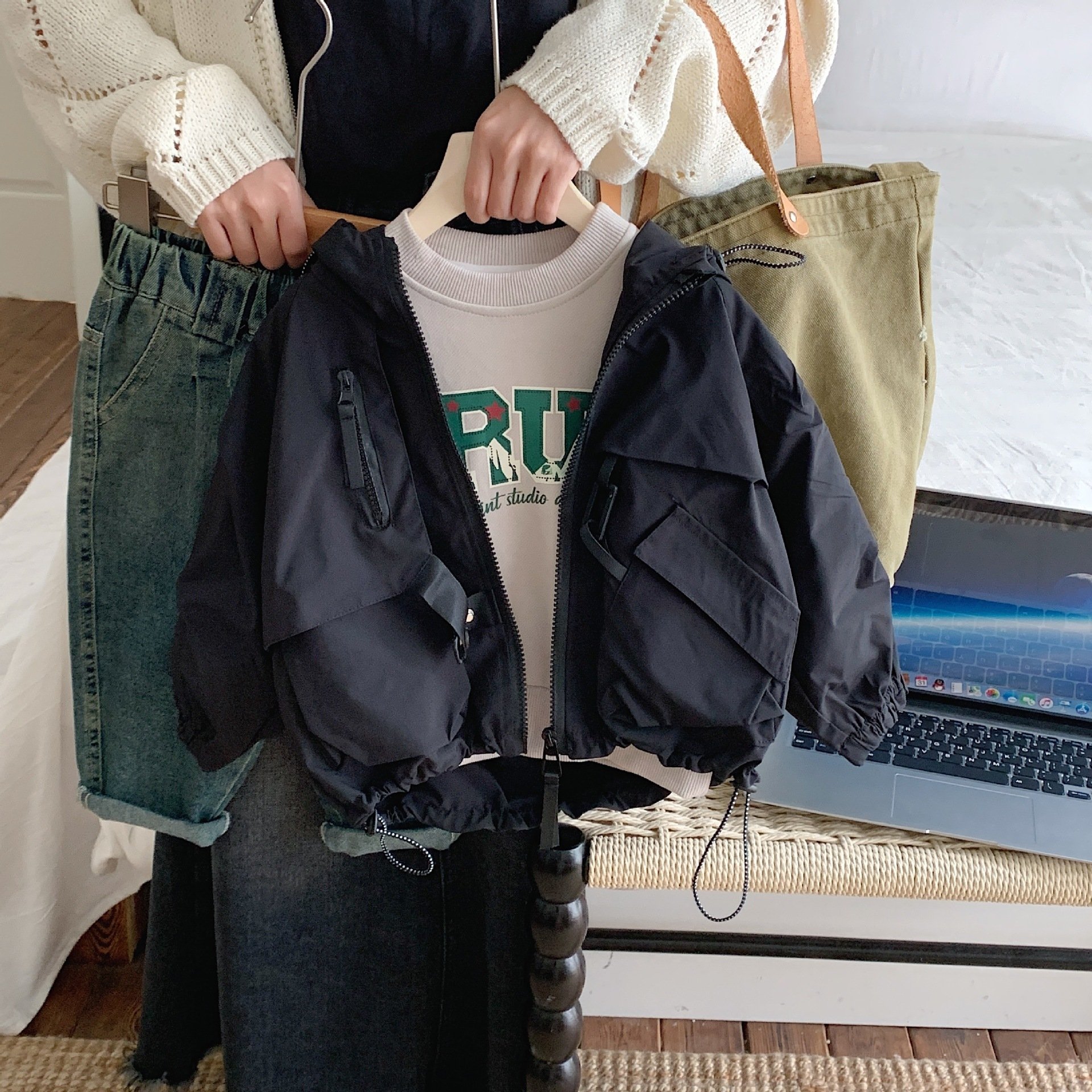 Детская куртка 2024 новая мода для мальчиков в стиле Хан оптом из Китая