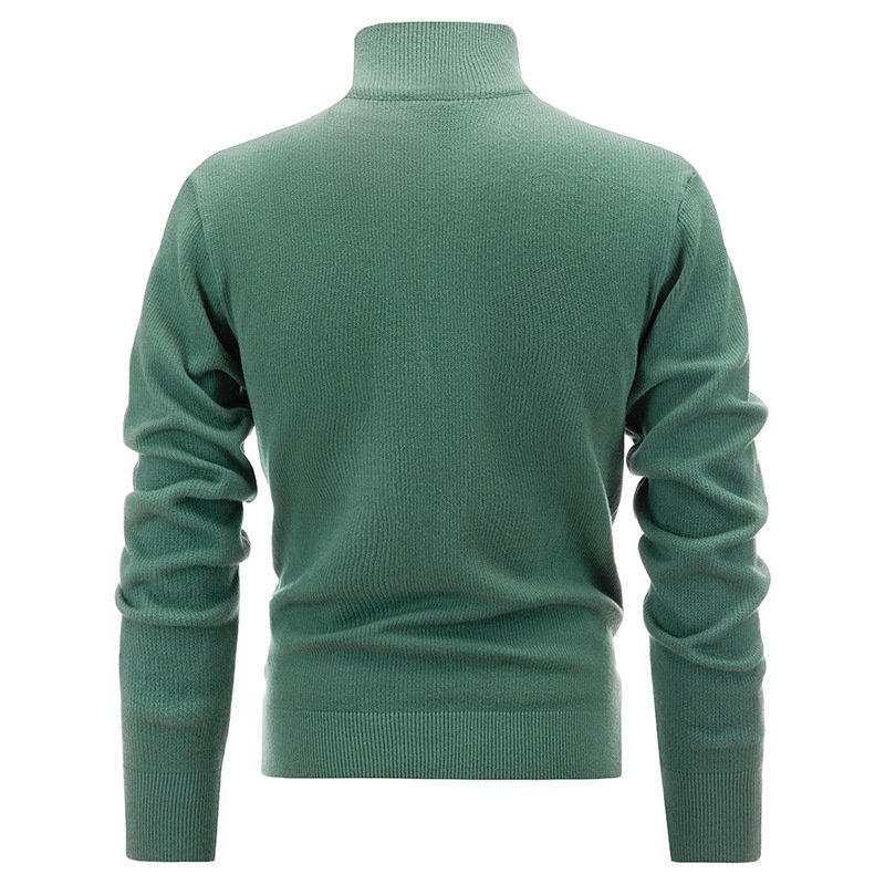 Мужской свитер с молнией и высоким воротником оптом