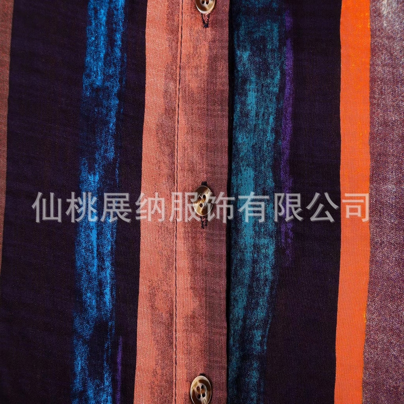 Мужская одежда восточного стиля с длинным рукавом и полосатым воротником оптом из Китая