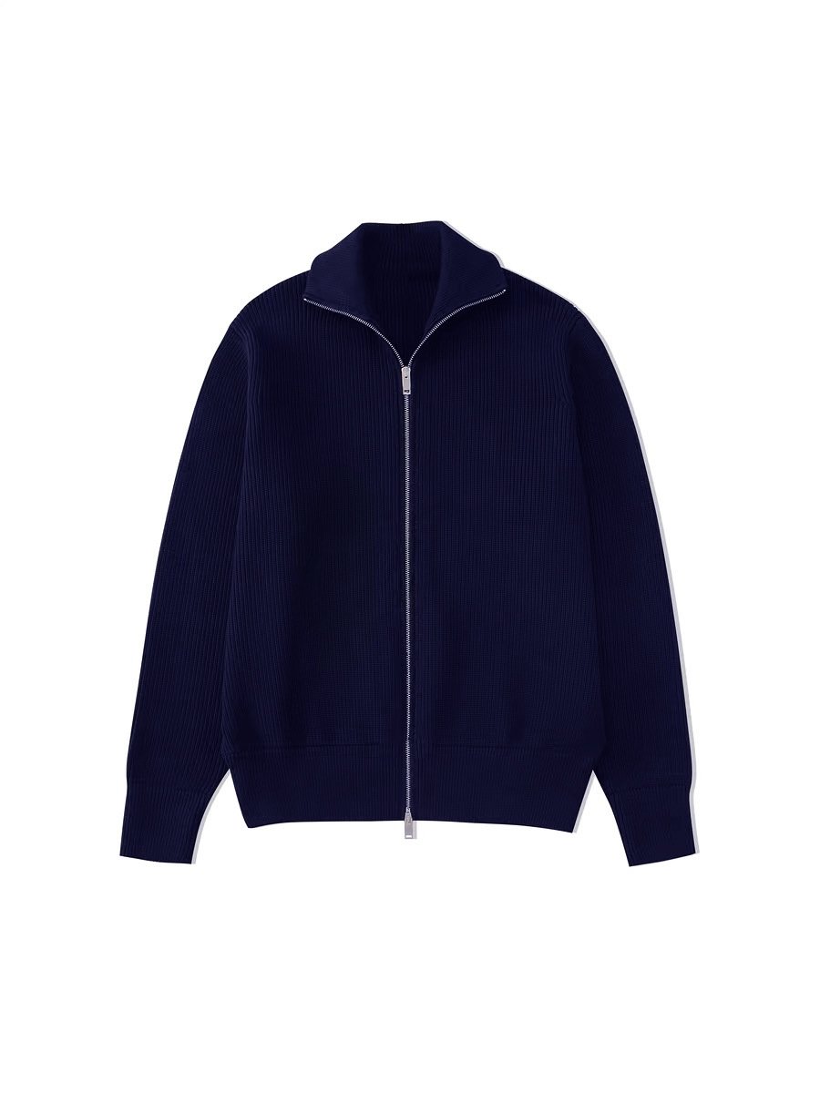 Мужской свитер с высоким воротником и двойной молнией оптом