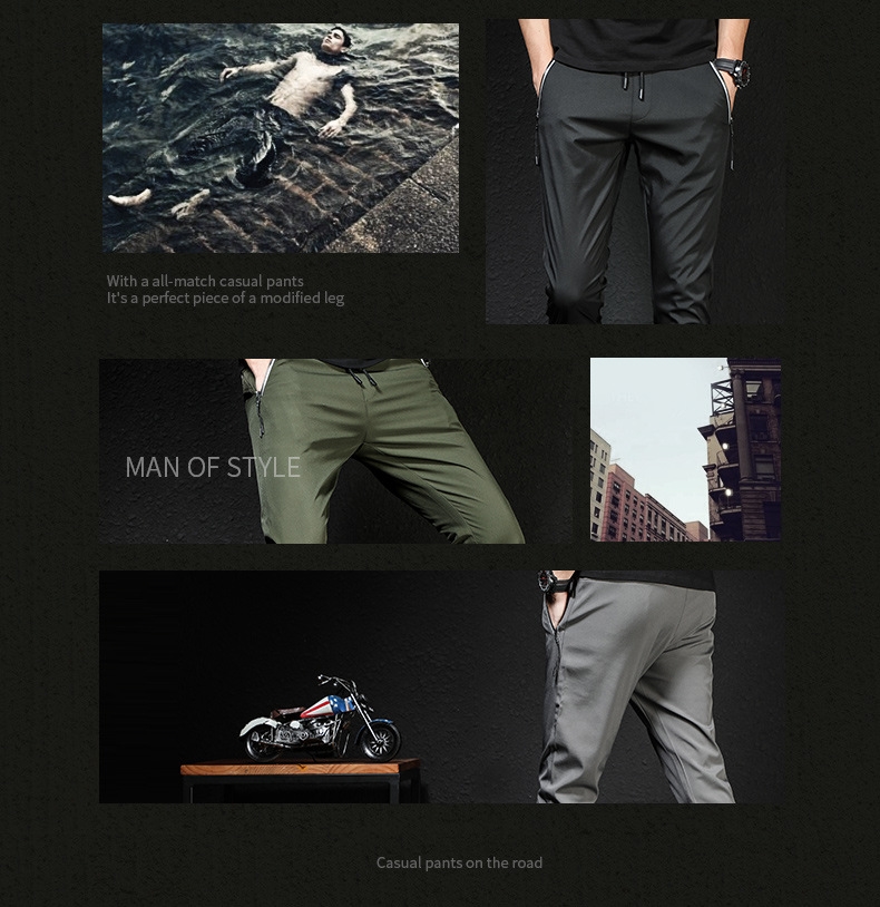 Мужские брюки весна новый корейский тренд молодежные стильные мужские большого размера спортивные джинсы оптом из Китая