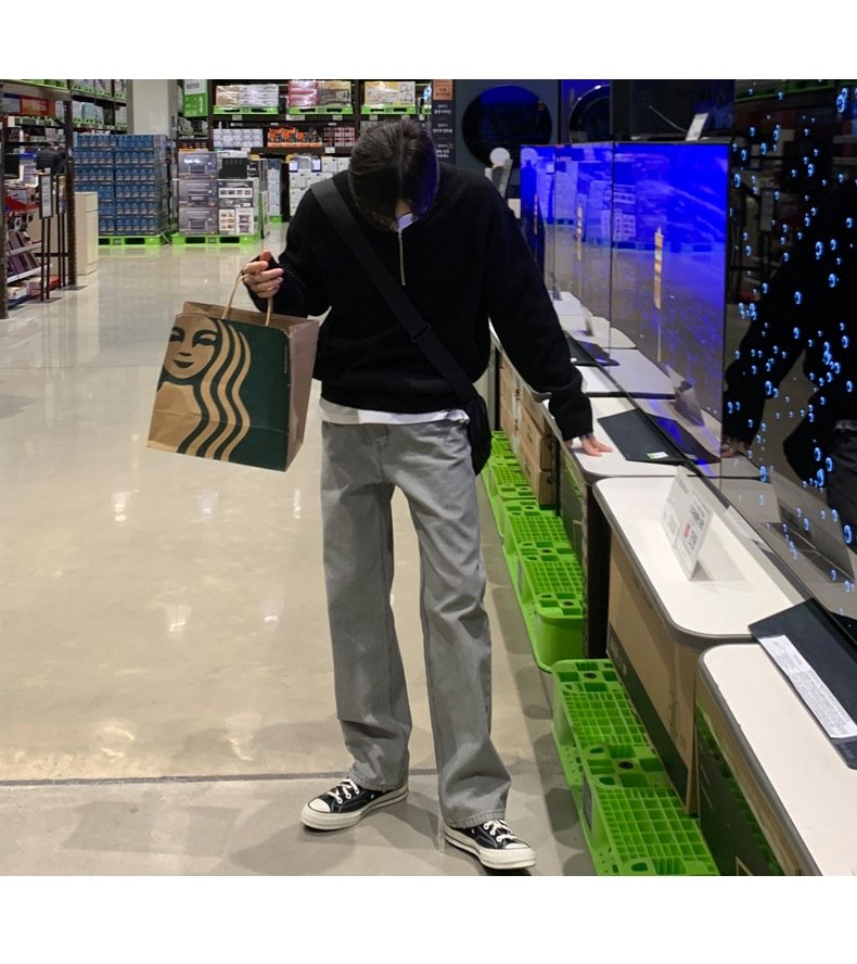 Мужская толстовка с высоким воротником и молнией оптом