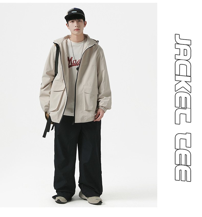 Мужская ветровка с капюшоном 2023 оптом из Китая