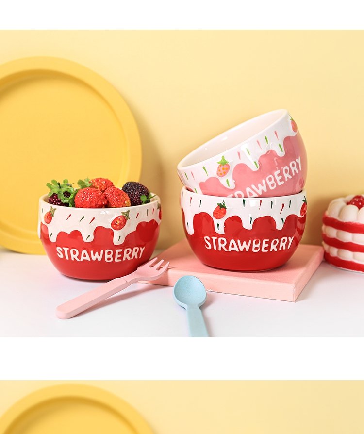 7L керамическая миска с клубникой оптом