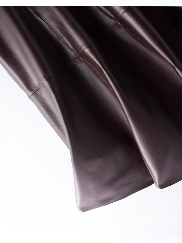 Длинная юбка из овечьей кожи оптом из Китая