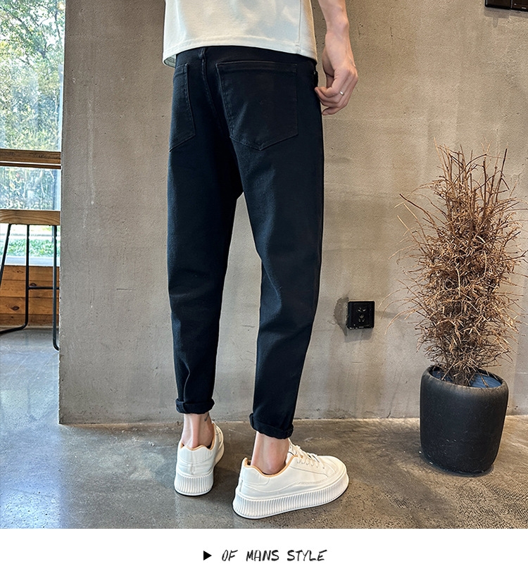 Мужские джинсы летние узкие прямые брюки оптом из Китая