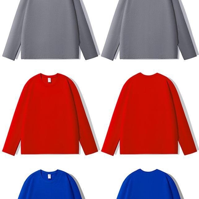 Женская футболка с длинным рукавом из чистого хлопка 230 г 2024 новая осенне-зимняя модель оптом