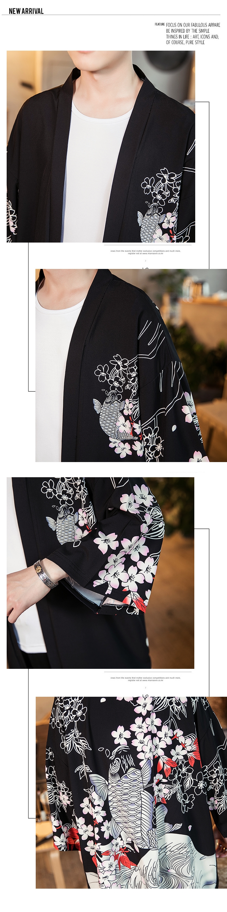 Мужская китайская рубашка с японскими элементами оптом из Китая