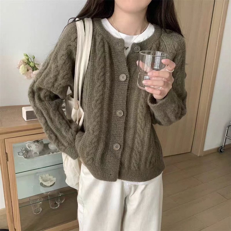 Женский свитер-кардиган в стиле ленивого ветра оптом