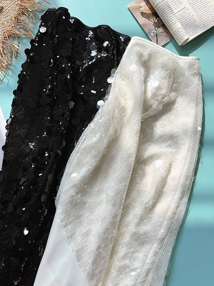 Вечерняя юбка с блестками и разрезом оптом из Китая