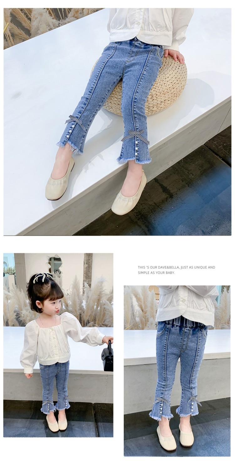 Детские джинсы с бабочкой оптом из Китая