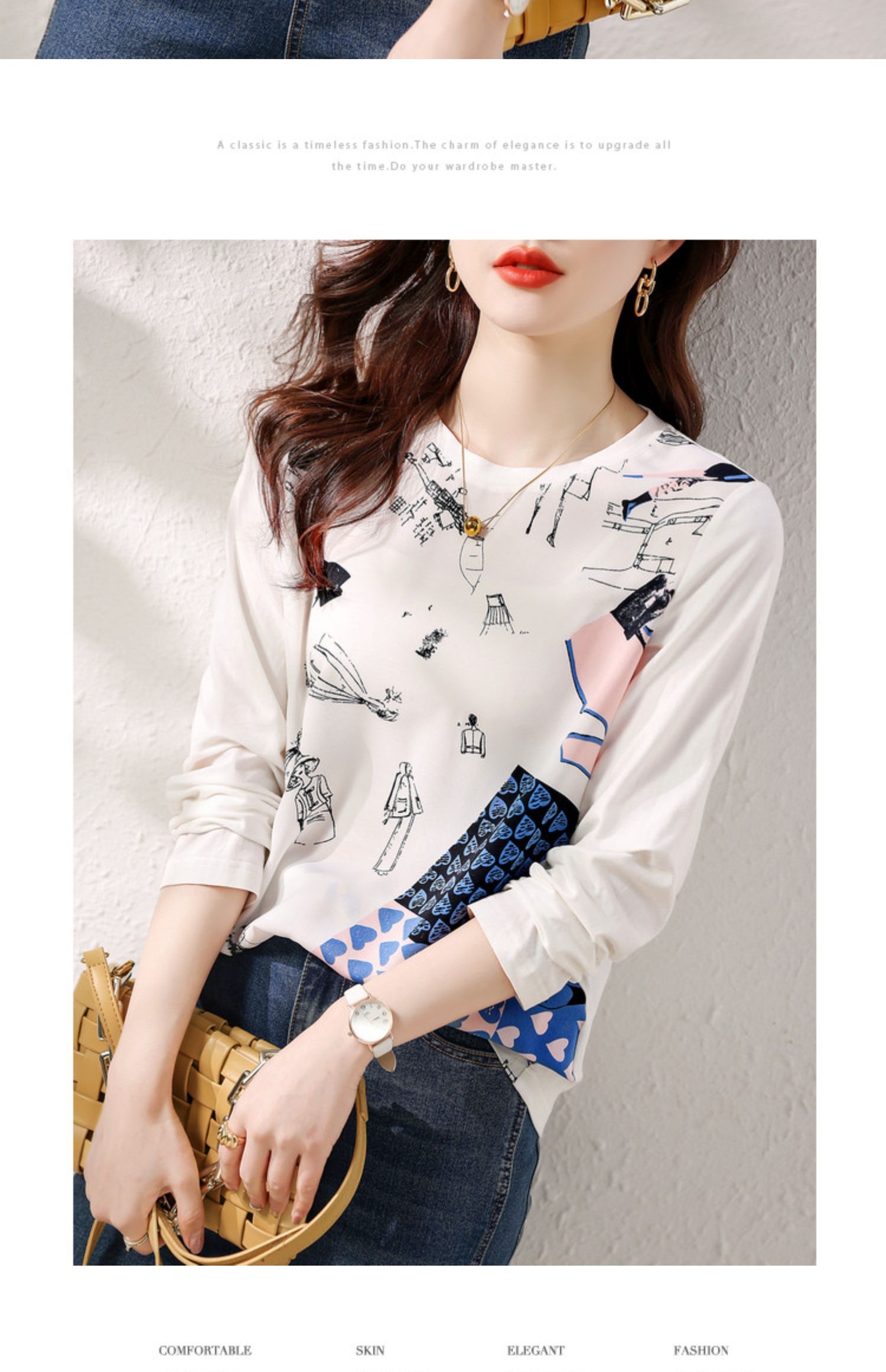 Базовая футболка с длинным рукавом оптом из Китая