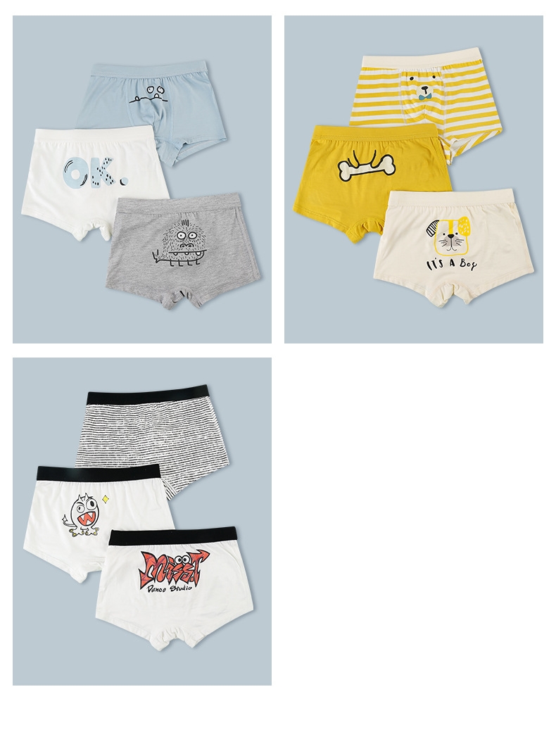 Детские трусы-боксеры из модала для мальчиков оптом из Китая