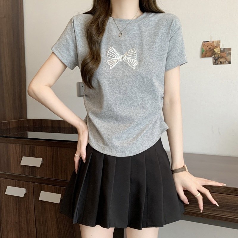 Футболка с коротким рукавом 2024 лето женская оптом