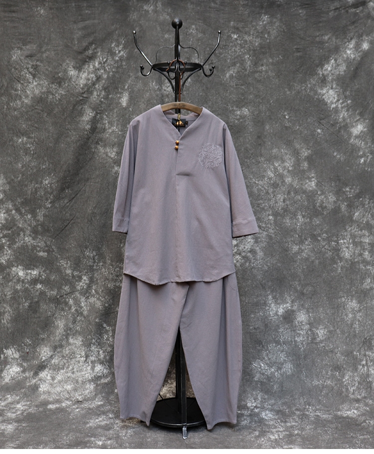 Китайский мужской костюм в стиле Чан с элементами древней китайской одежды оптом из Китая