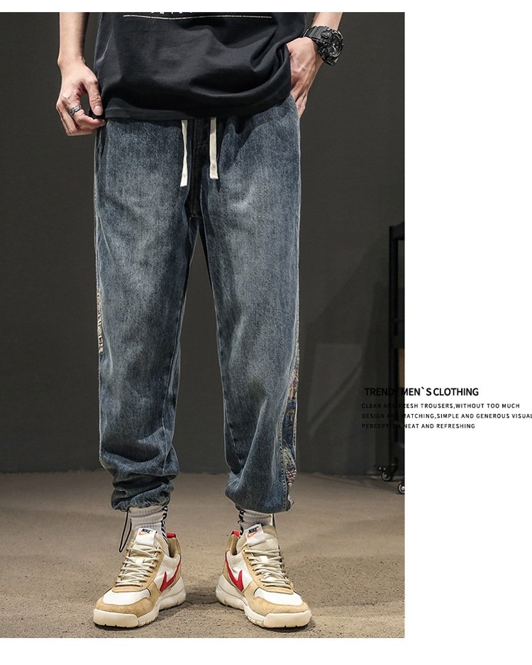 Джинсы мужские 2024 новинка весна-осень оптом из Китая