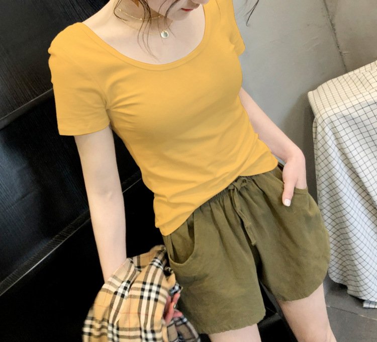 Белая футболка с коротким рукавом оптом из Китая