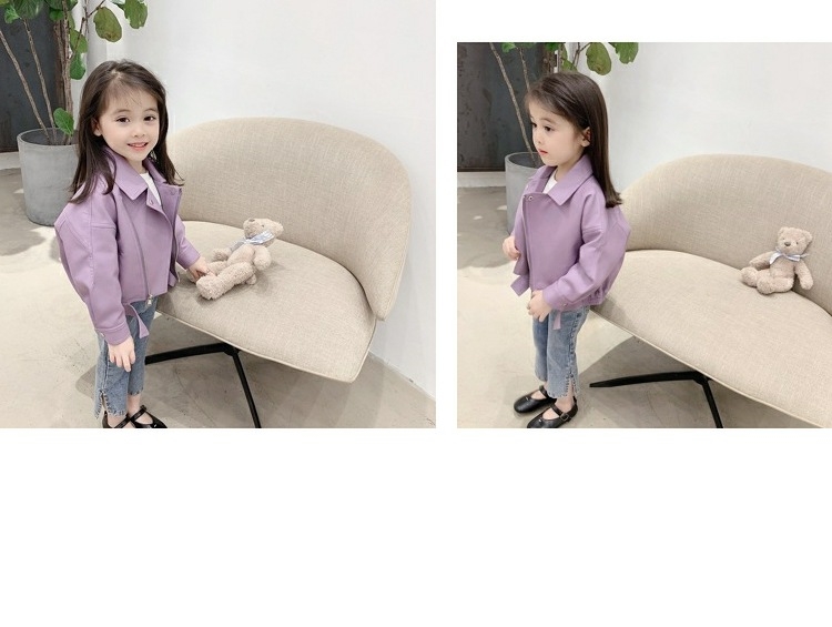 Детская куртка из кожзама в стиле байкеров оптом из Китая