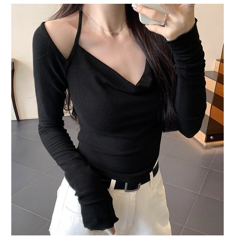 Толстовка с длинным рукавом и завышенным воротником оптом