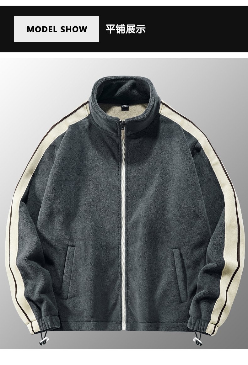 Мужская куртка с начесом и застежкой на молнии оптом из Китая