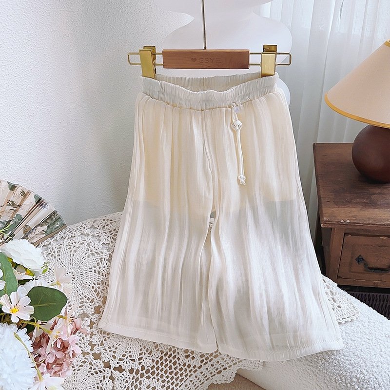 Детские широкие летние брюки для девочек оптом