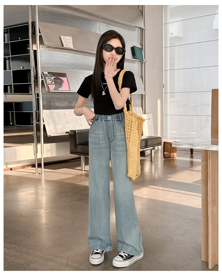 Джинсы для девочек летние 2024 оптом