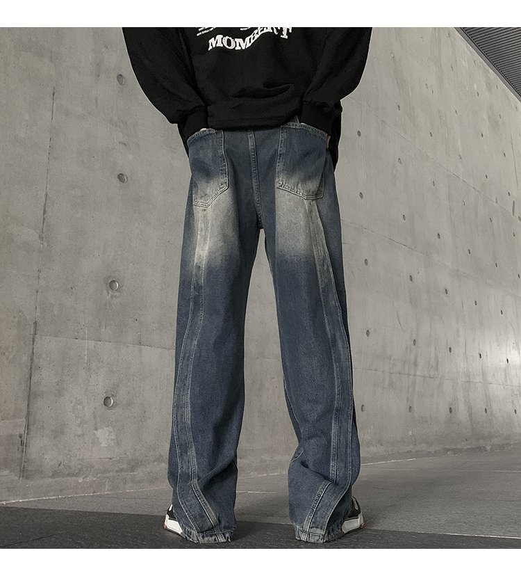 Мужские джинсы осенние прямые широкие штаны оптом из Китая
