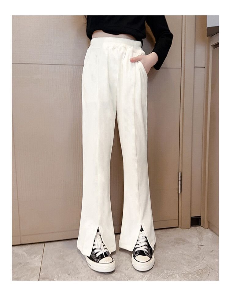 Детские летние широкие брюки с разрезами оптом