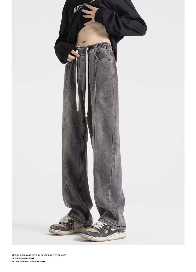 Джинсы мужские ретро-стиль прямые широкие брюки оптом из Китая