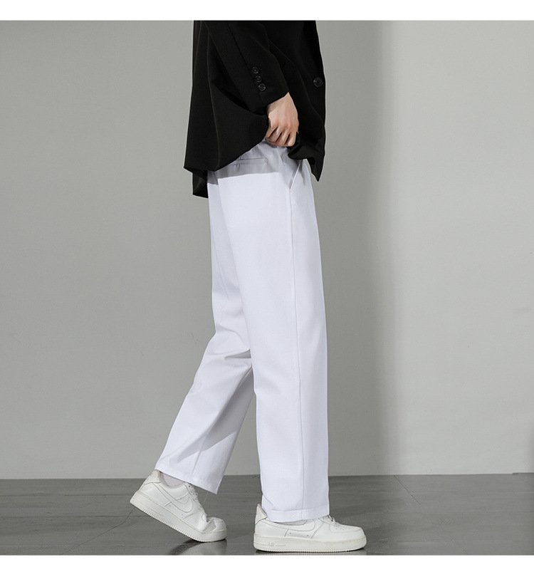 Летние мужские брюки прямого кроя с широкими штанинами оптом из Китая