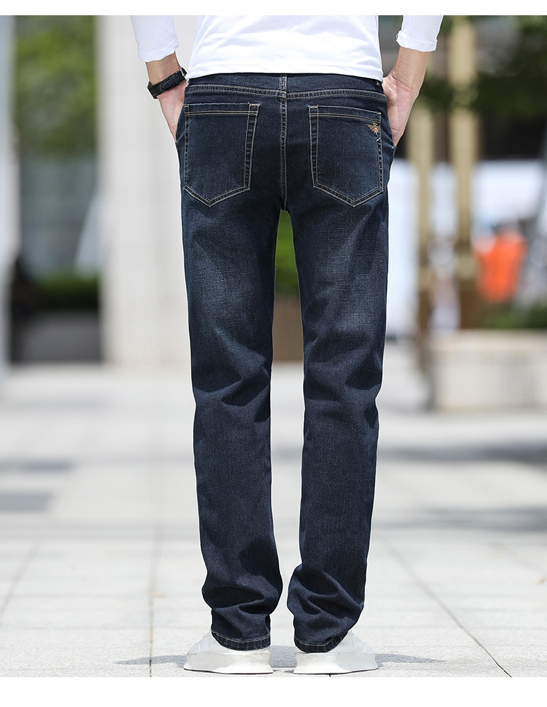 Мужские джинсы прямого кроя с карманами оптом из Китая