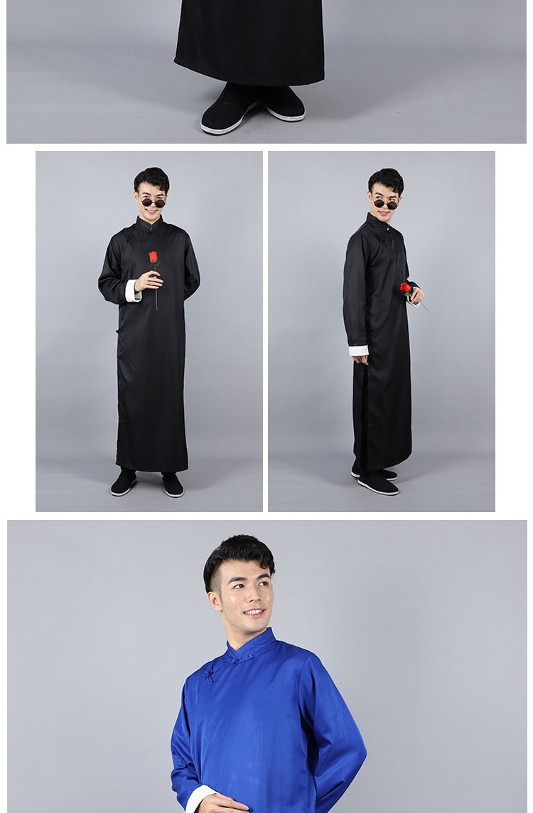 Мужская национальная рубашка в стиле республики с длинным платьем оптом