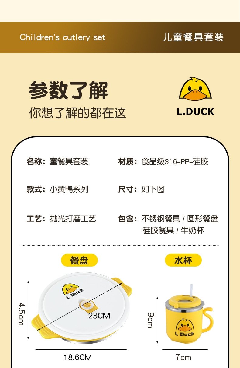 Детский набор столовых приборов L.DUCK оптом