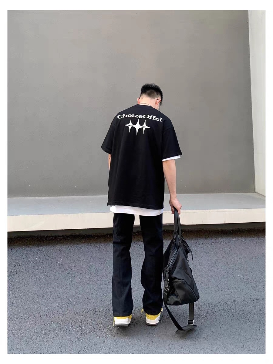 Черные джинсы с пуговицами и прямыми штанинами оптом из Китая