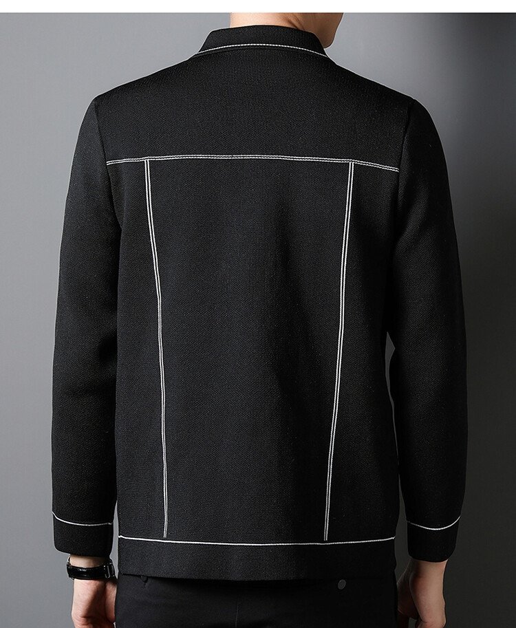 Мужская вязаная куртка с воротником оптом