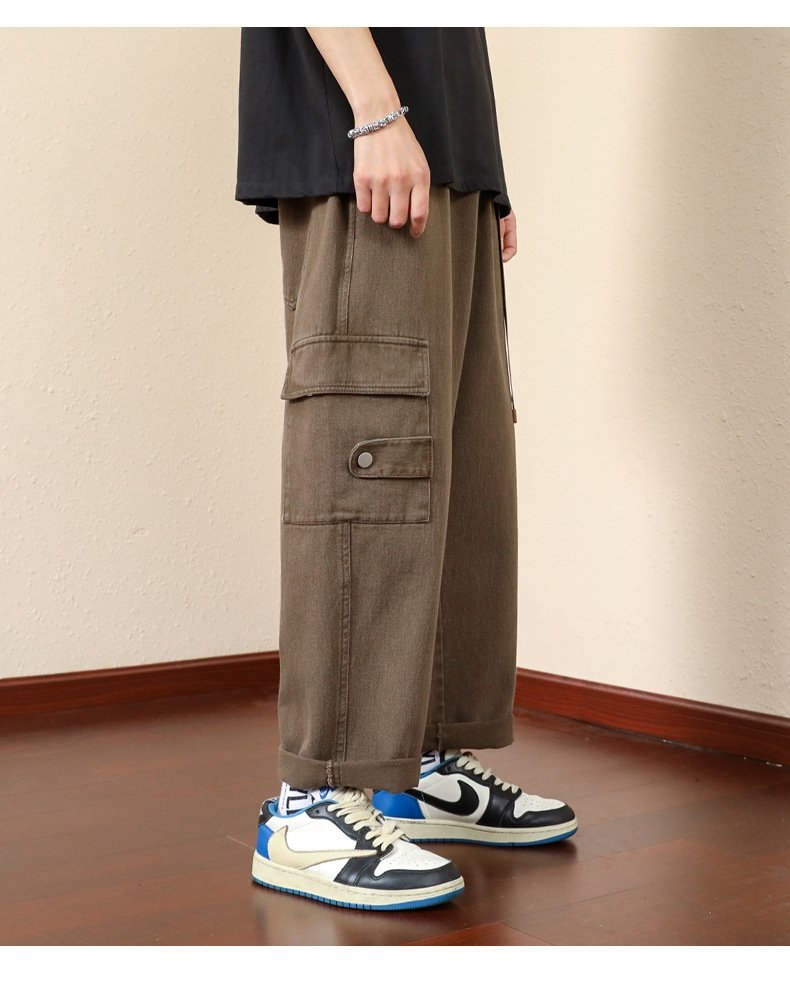 Джинсы мужские в стиле рабочей одежды оптом из Китая