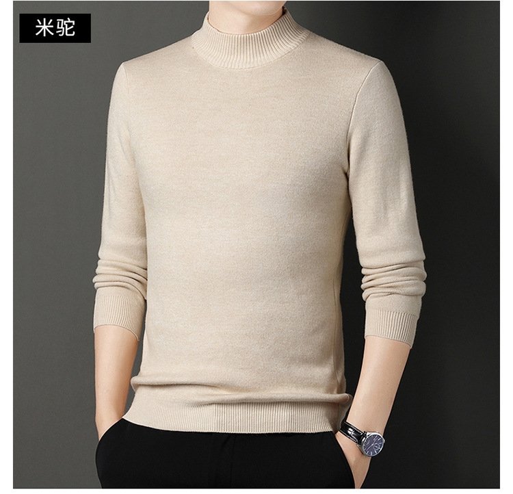 Мужской свитер с высоким воротником и утеплением оптом