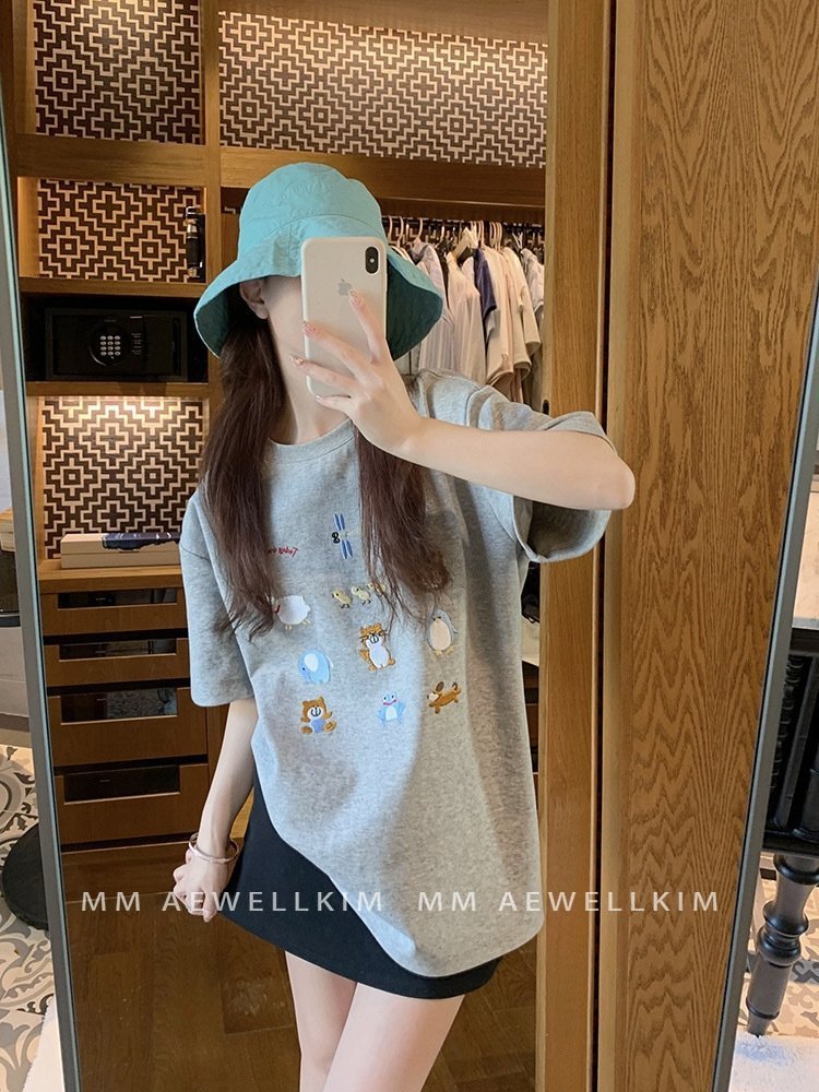 Женская футболка с коротким рукавом 2024 летней коллекции оптом