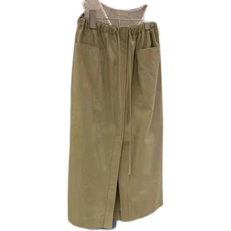 Южнокорейская юбка с высокой талией и карманами оптом из Китая