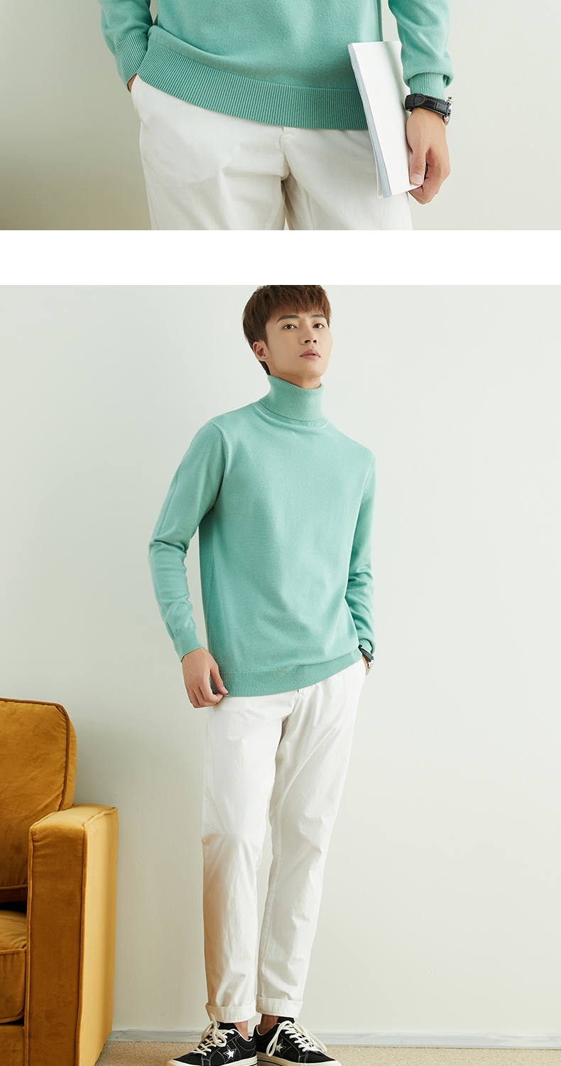 Мужской свитер с высоким воротником и большим размером оптом из Китая